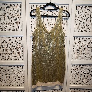 B. Smart Gold Mini Sequin Dress